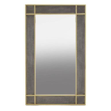 Grey Shagreen Effect Wall Mirror | Deskey