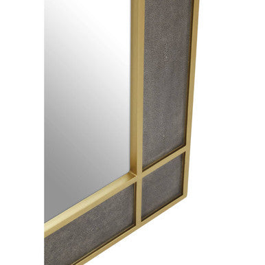 Grey Shagreen Effect Wall Mirror | Deskey