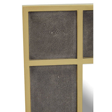 Grey Shagreen Effect Wall Mirror | Deskey