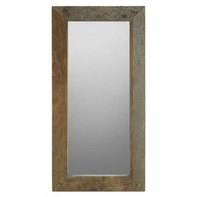 Recycled Elm Wood Wall Mirror | Malay