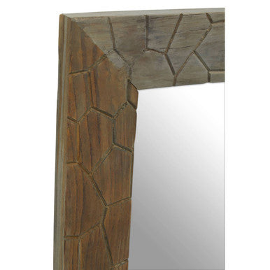 Recycled Elm Wood Wall Mirror | Malay