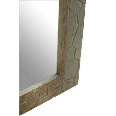 Recycled Elm Wood Wall Mirror | Malay