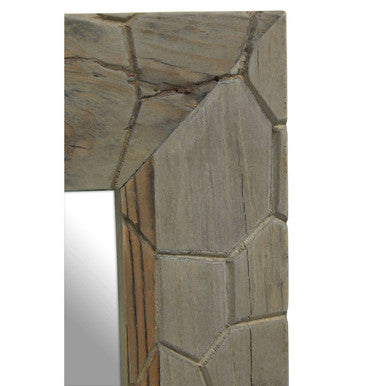 Recycled Elm Wood Wall Mirror | Malay