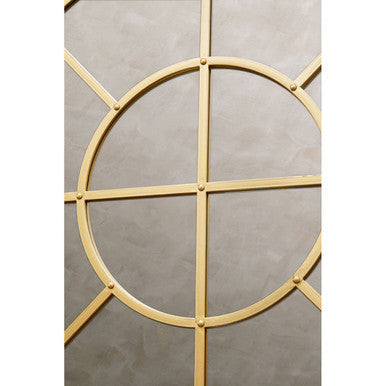 Gold Finish Round Wall Mirror | Descartes