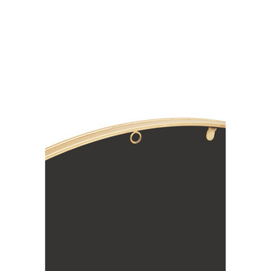 Gold Finish Round Wall Mirror | Descartes