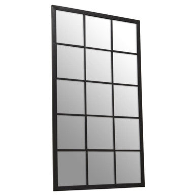 Black Large Grid Wall Mirror | Descartes