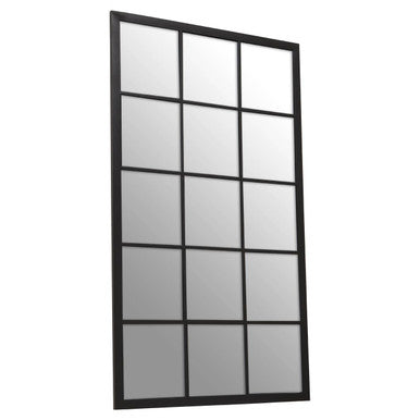 Black Large Grid Wall Mirror | Descartes