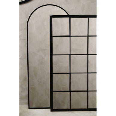Black Large Grid Wall Mirror | Descartes