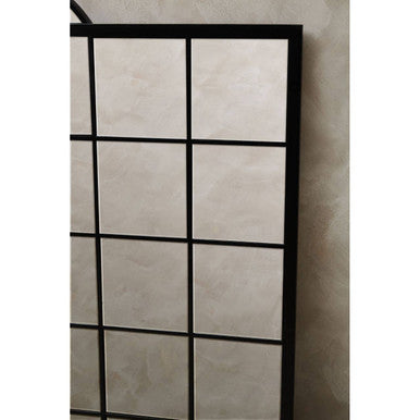 Black Large Grid Wall Mirror | Descartes