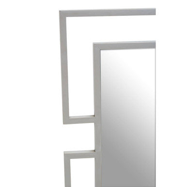 Allure Silver Finish Frame Square Wall Mirror