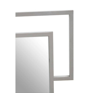Allure Silver Finish Frame Square Wall Mirror