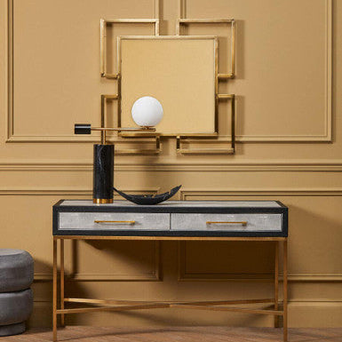 Allure Brushed Gold Finish Small Square Wall Mirror