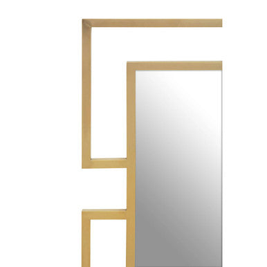 Allure Brushed Gold Finish Small Square Wall Mirror