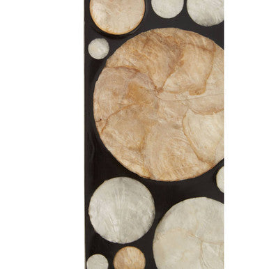 Rectangular Black Wall Mirror with Shell Inlay | Palu