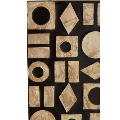 Black Wall Mirror with Shell Inlay | Palu