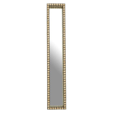 Tall Black Wall Mirror with Shell Inlay | Palu