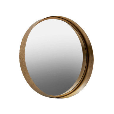 Small Gold Finish Wall Mirror | Leonov