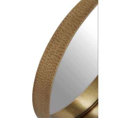 Small Gold Finish Wall Mirror | Leonov