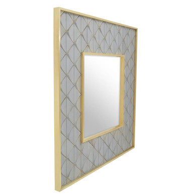 Mango Wood Square Wall Mirror | Siro