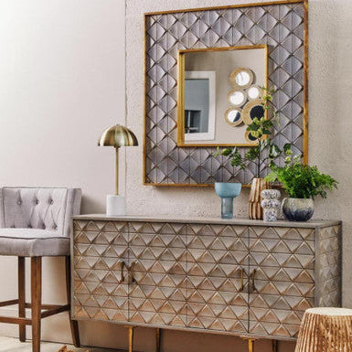 Mango Wood Square Wall Mirror | Siro