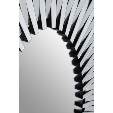 Silver Rectangular Sunburst Wall Mirror | Jade