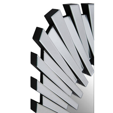 Silver Rectangular Sunburst Wall Mirror | Jade
