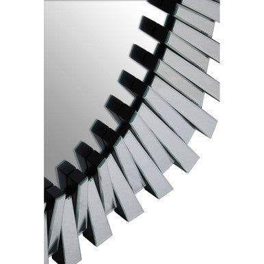 Silver Rectangular Sunburst Wall Mirror | Jade