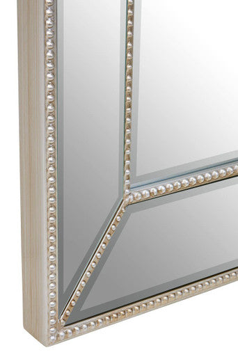 Silver Finish Rectangular Wall Mirror | Lapari