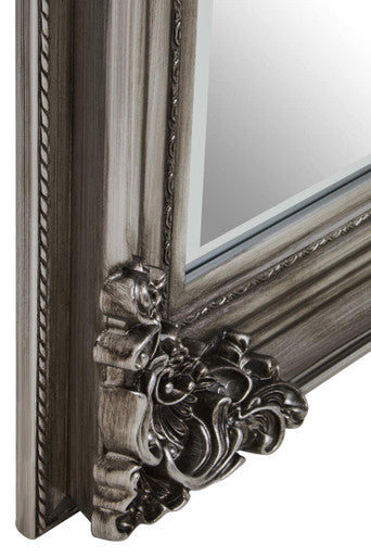 Silver Wooden Frame Wall Mirror | Lora