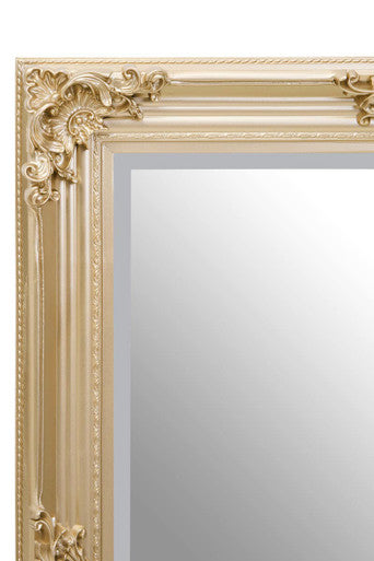 Gold Finish Wooden Frame Wall Mirror | Lora