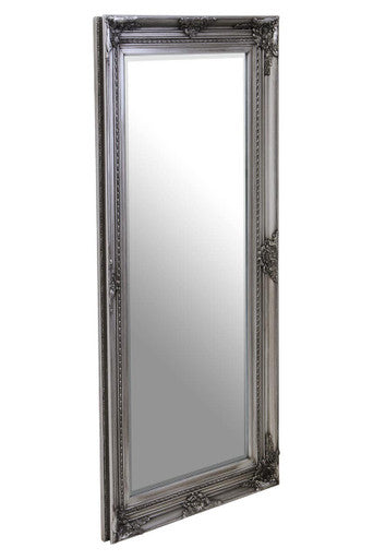Silver Wooden Frame Wall Mirror | Lori