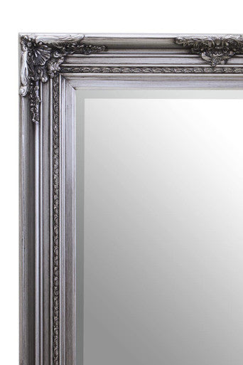 Silver Wooden Frame Wall Mirror | Lori