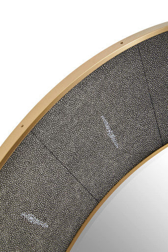 Grey Shagreen Effect Wall Mirror | Deruta