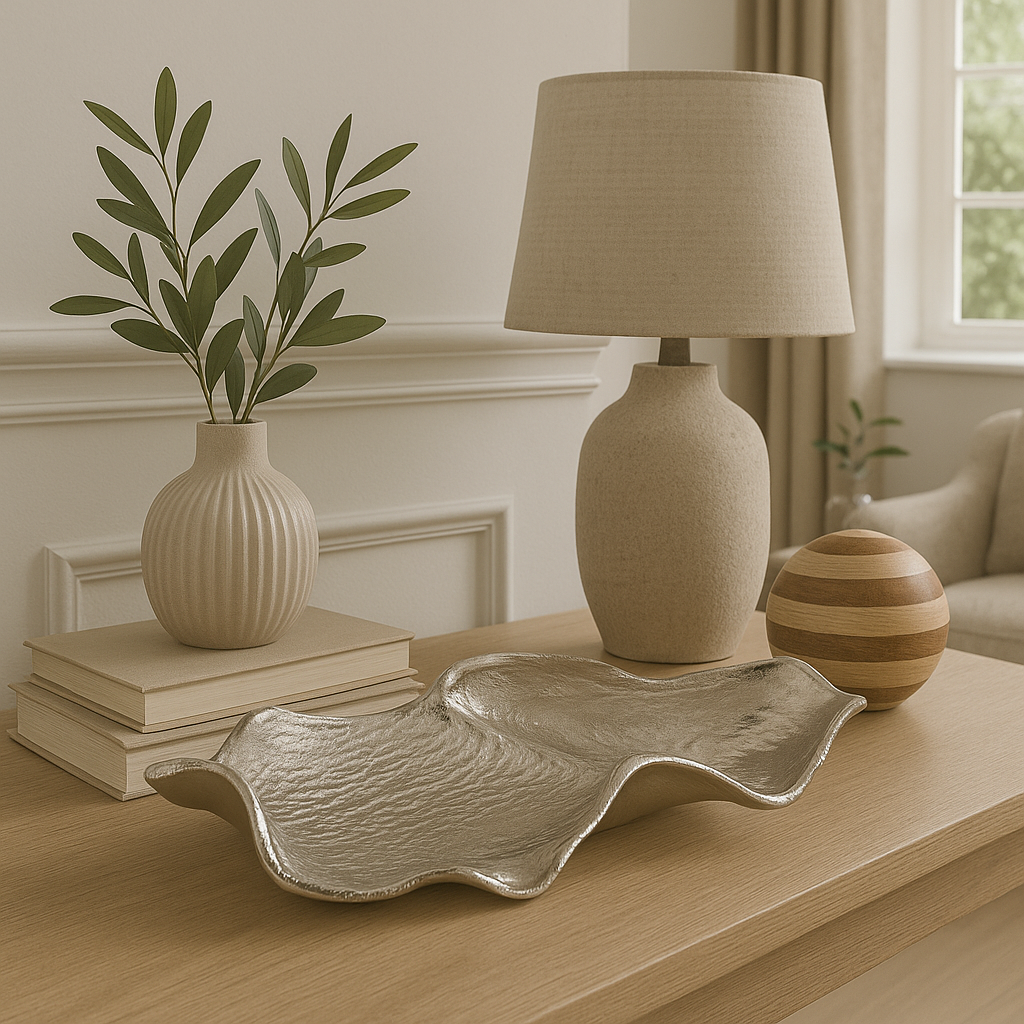 Textured Nickel Finish Small Leaf Dish | Hampstead