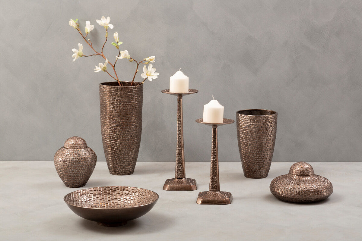Arya Pewter Finish Small Vase