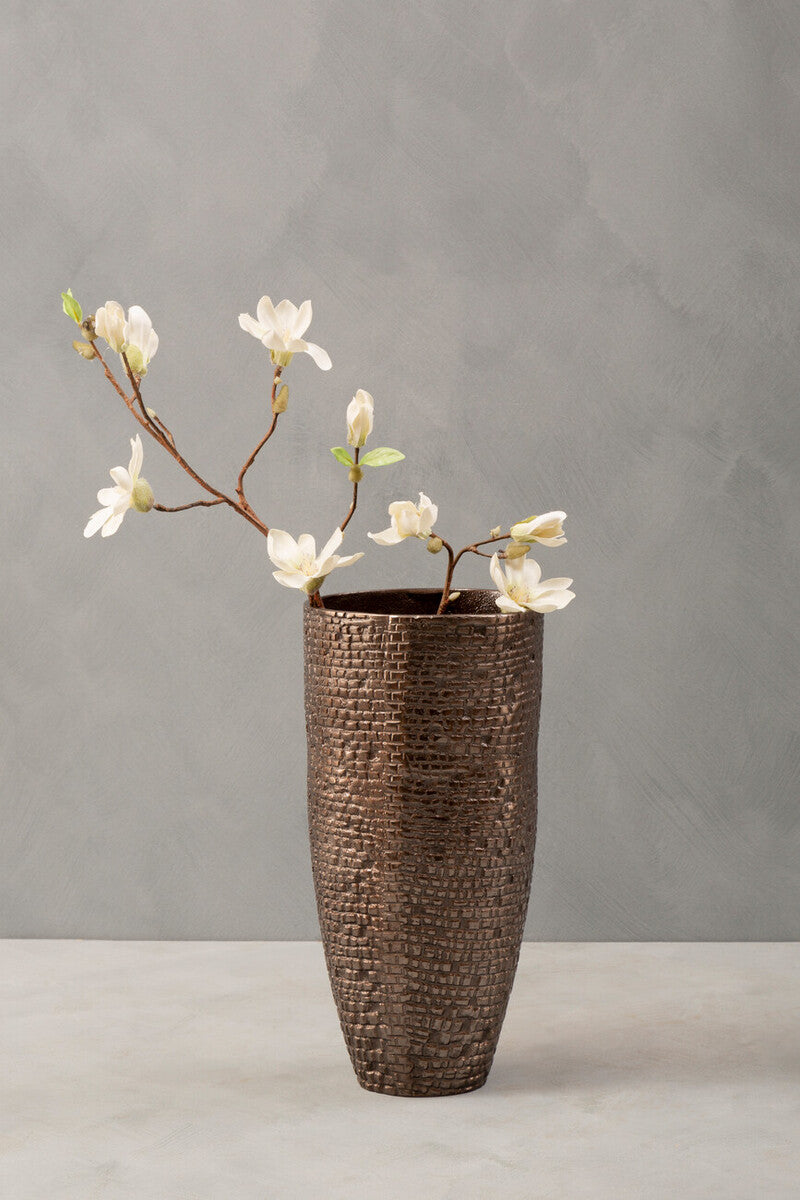Arya Pewter Finish Large Vase