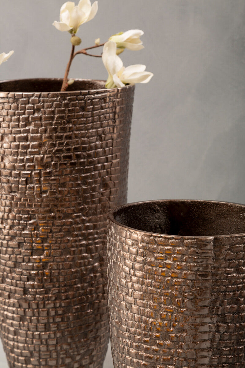Arya Pewter Finish Large Vase