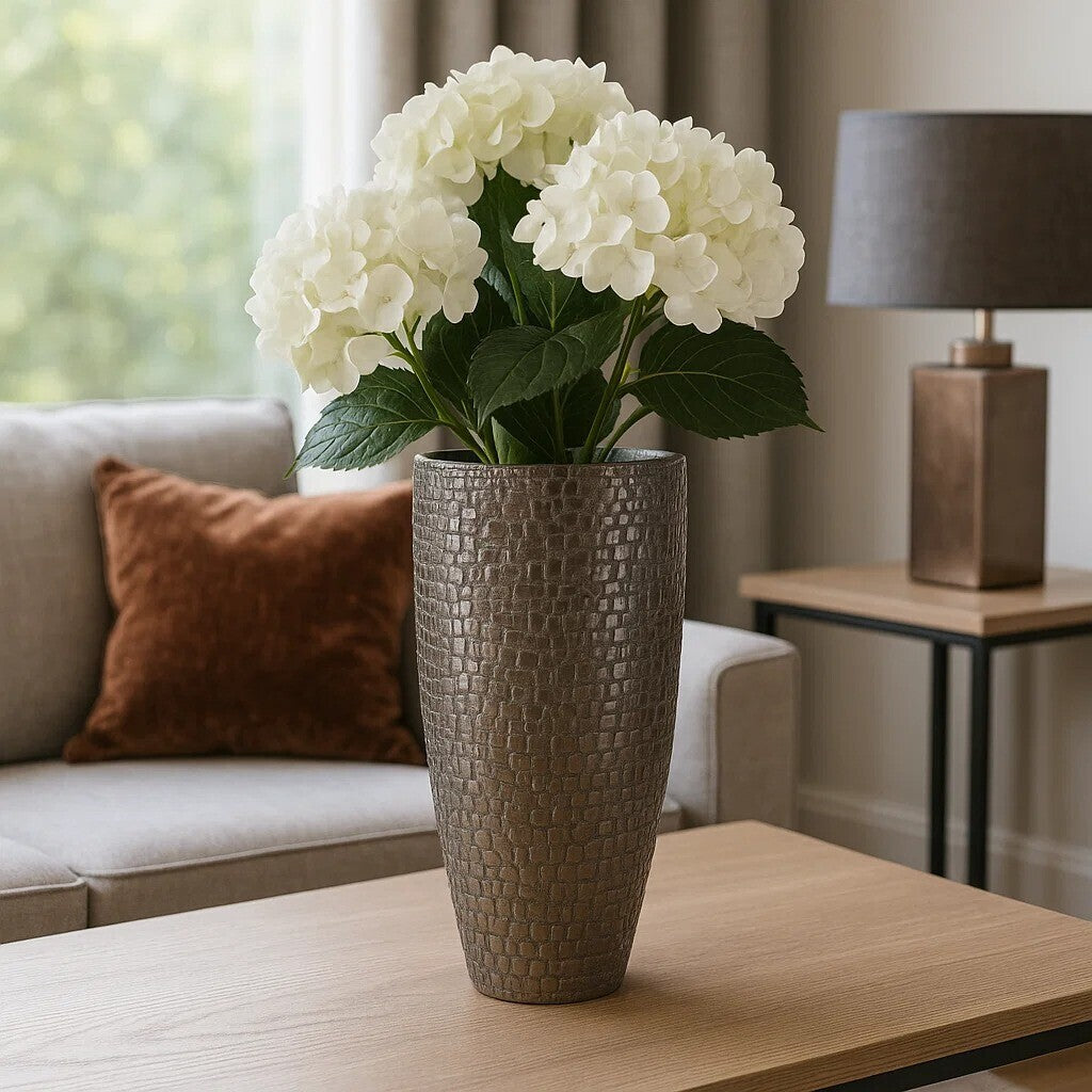Arya Pewter Finish Large Vase