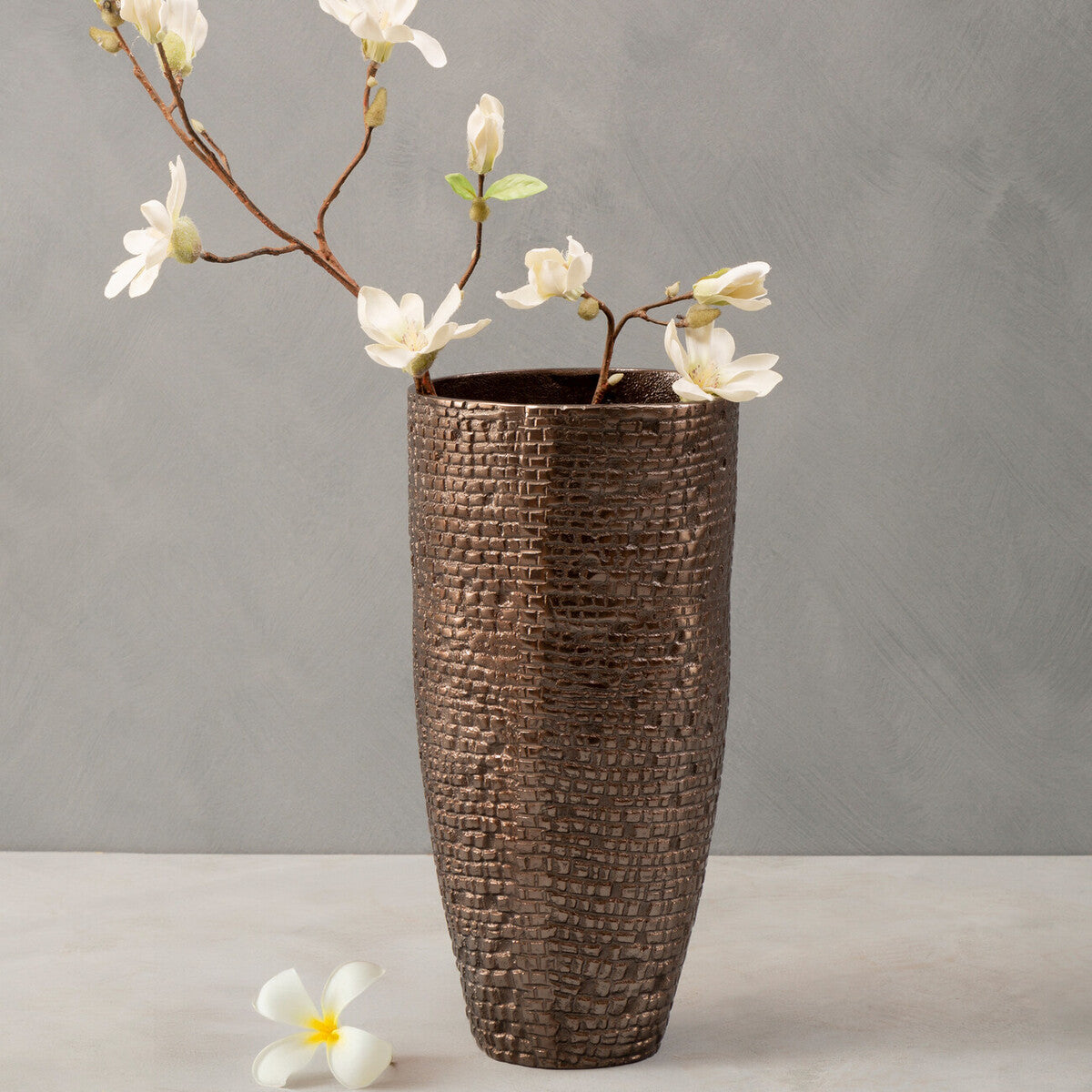 Arya Pewter Finish Large Vase