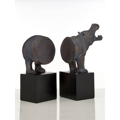Set of 2 Hippo Bookends | Boho
