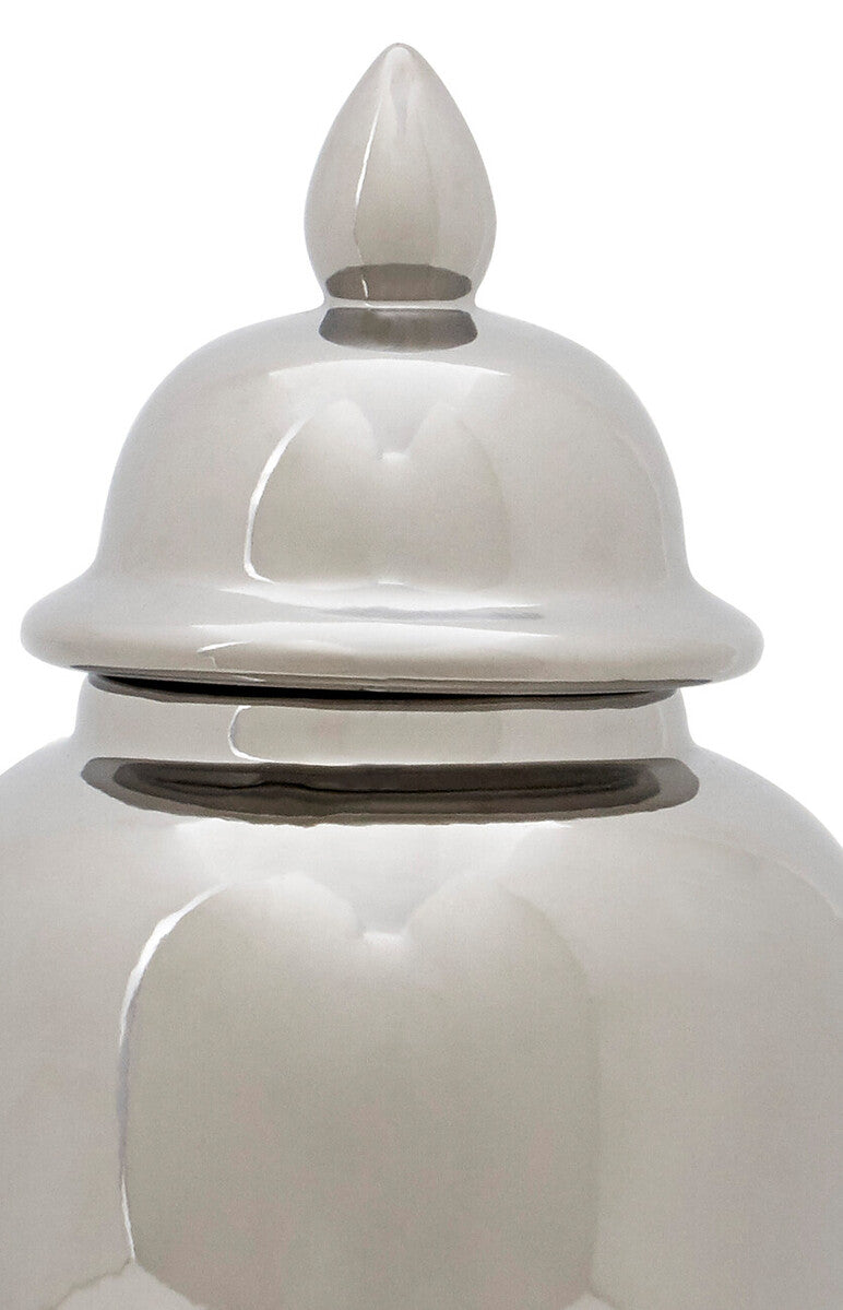 Small Ceramic Silver Jar | Kensington Townhouse