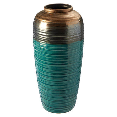 Large Ribbed Ceramic Vase | Capri
