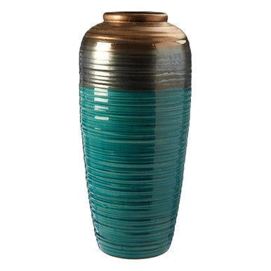 Large Ribbed Ceramic Vase | Capri