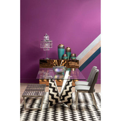 Large Ribbed Ceramic Vase | Capri