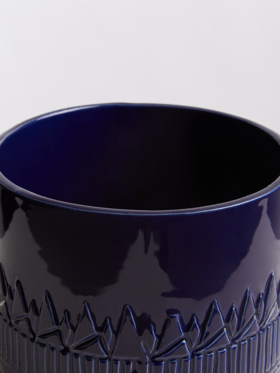 Blue Finish Planter | Petra