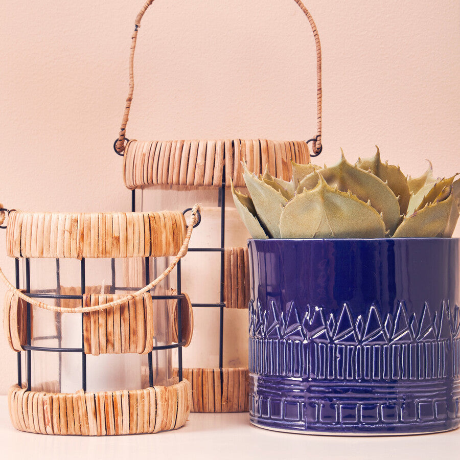 Blue Finish Planter | Petra