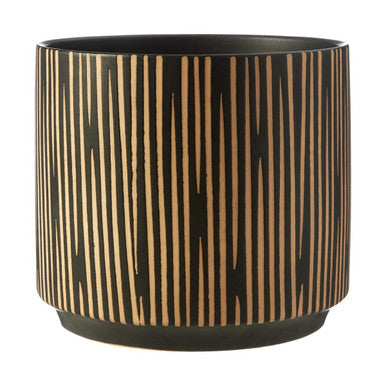 Small Black and Cream Finish Planter | Kiso