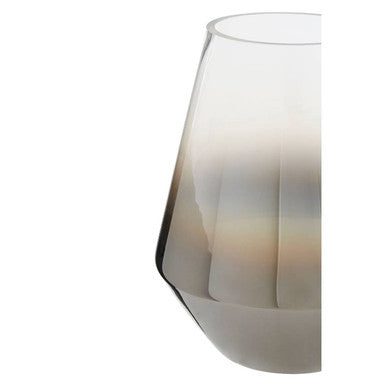 Alexa Grey Ombre Finish Glass Large Vase with Tapered Design