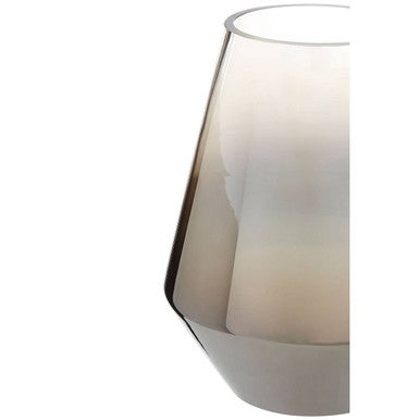 Alexa Grey Ombre Finish Glass Small Vase with Tapered Design