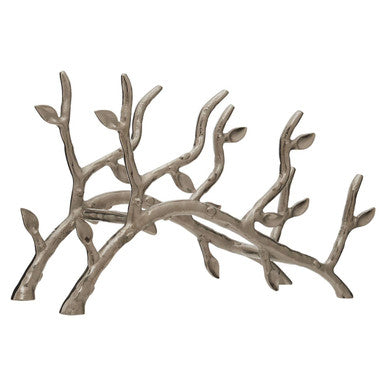 Adria Silver Finish Wine Rack with Branch Design